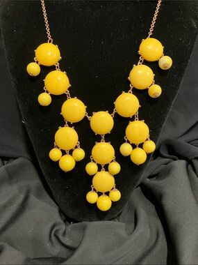 Yellow Statement Bubble Necklace - Women Jewelry